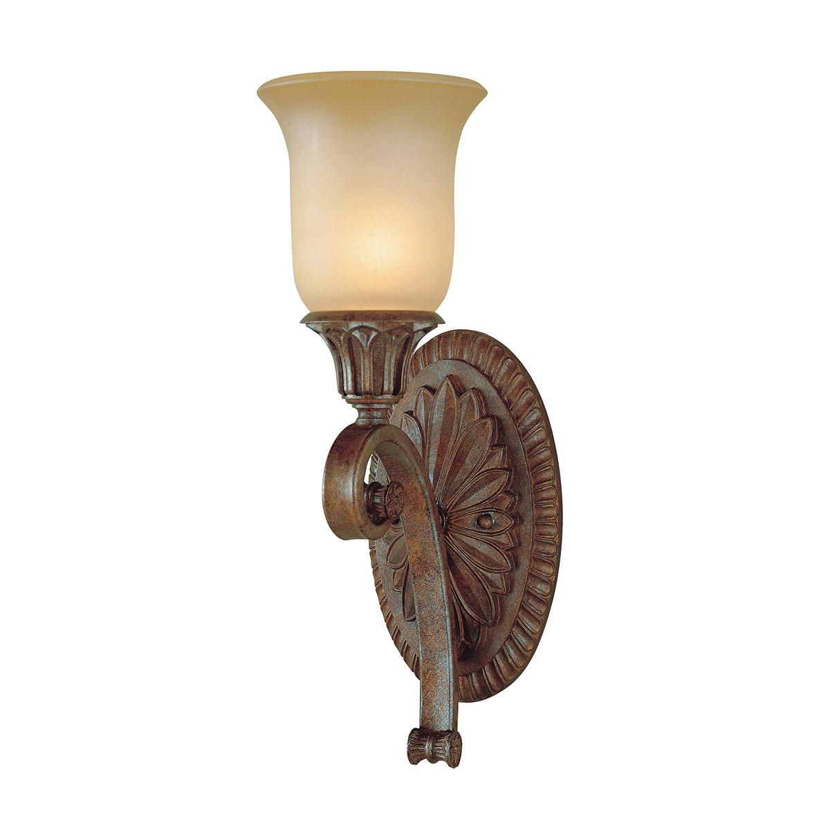Wandleuchte Fe-Stirling-Castle1 - Bronzefarben, KONVENTIONELL, Glas/Metall (15.2/45.7/20.3cm) - Elstead Lighting