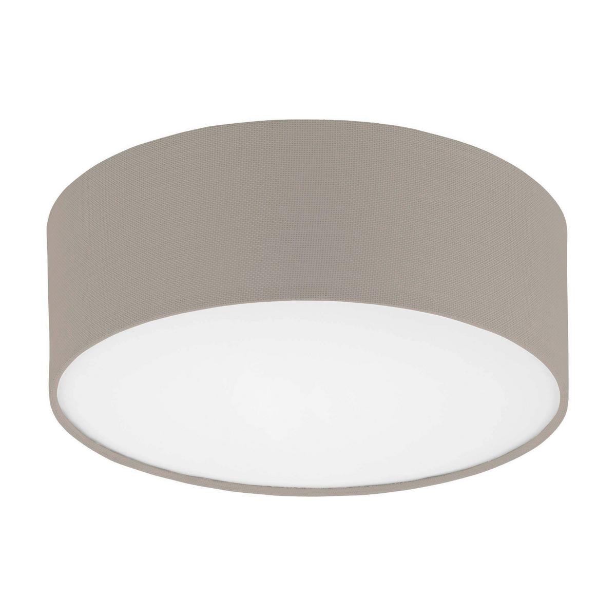 Deckenleuchte 32673 Revilla Ø 38 cm - Taupe/Weiß, Basics, Textil/Metall (38/11cm)