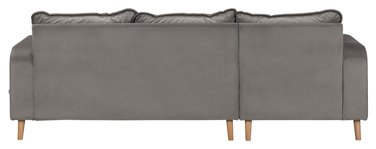 Ecksofa Beata Grau S: 150x230 cm - Wengefarben/Grau, Design, Textil (150/230cm) - Livetastic
