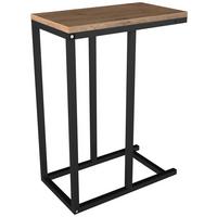 Beistelltisch Insasi Schwarz Honigeiche Dekor - Honigeiche/Schwarz, Design, Holzwerkstoff/Metall (46/26/63cm) - MID.YOU