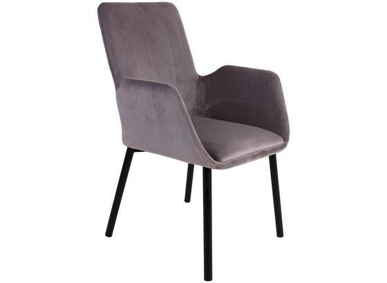 Stuhl Lounge Grau - Schwarz/Grau, MODERN, Textil/Metall (59,5/88,5/60,5cm) - Ombra Stuhl Lounge Grau - Schwarz/Grau, MODERN, Textil/Metall (59,5/88,5/60,5cm) - Ombra