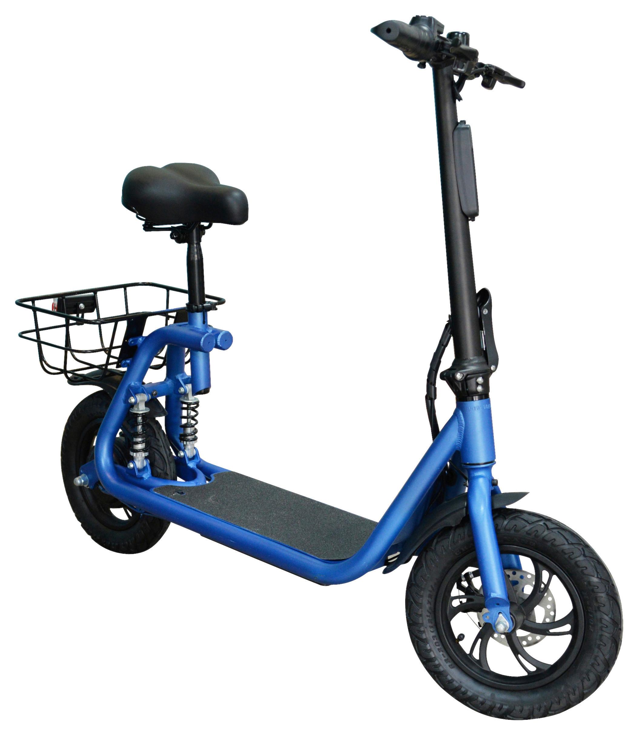 E-Scooter Klappbar Hsw inkl. Led Scheinwerfer und Ladegerät - Blau, Basics (123/59/95cm)