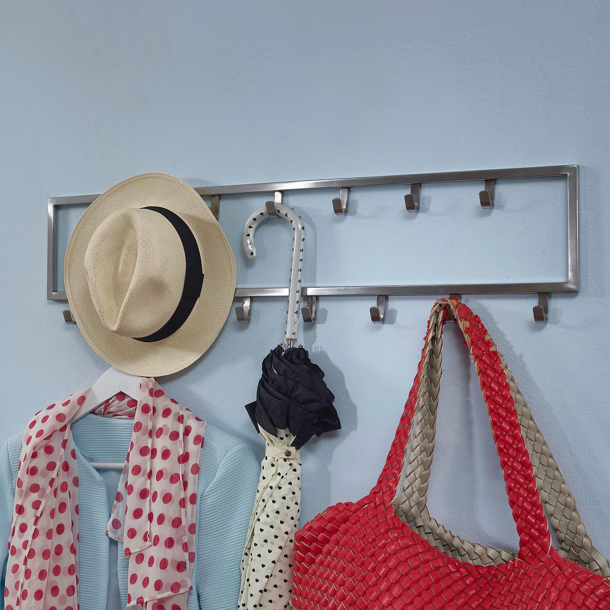 Wandgarderobe Wohhnling Silberfarben B:80 Cm - Silberfarben, MODERN, Metall (80/20/4cm) - MID.YOU