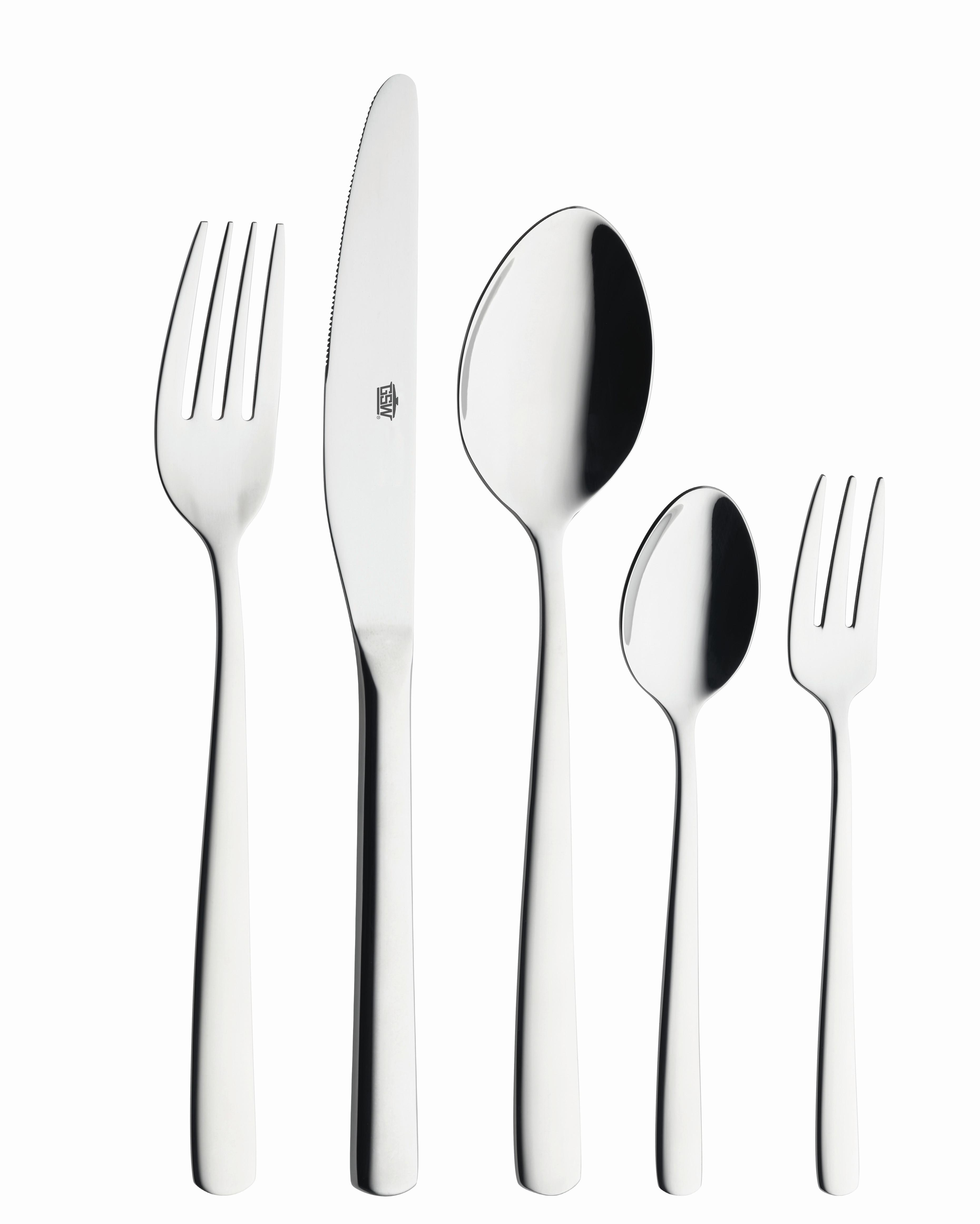 Besteck 30tlg. Edelstahl 18/10, 30tlg. - Edelstahlfarben, Basics, Metall - GSW