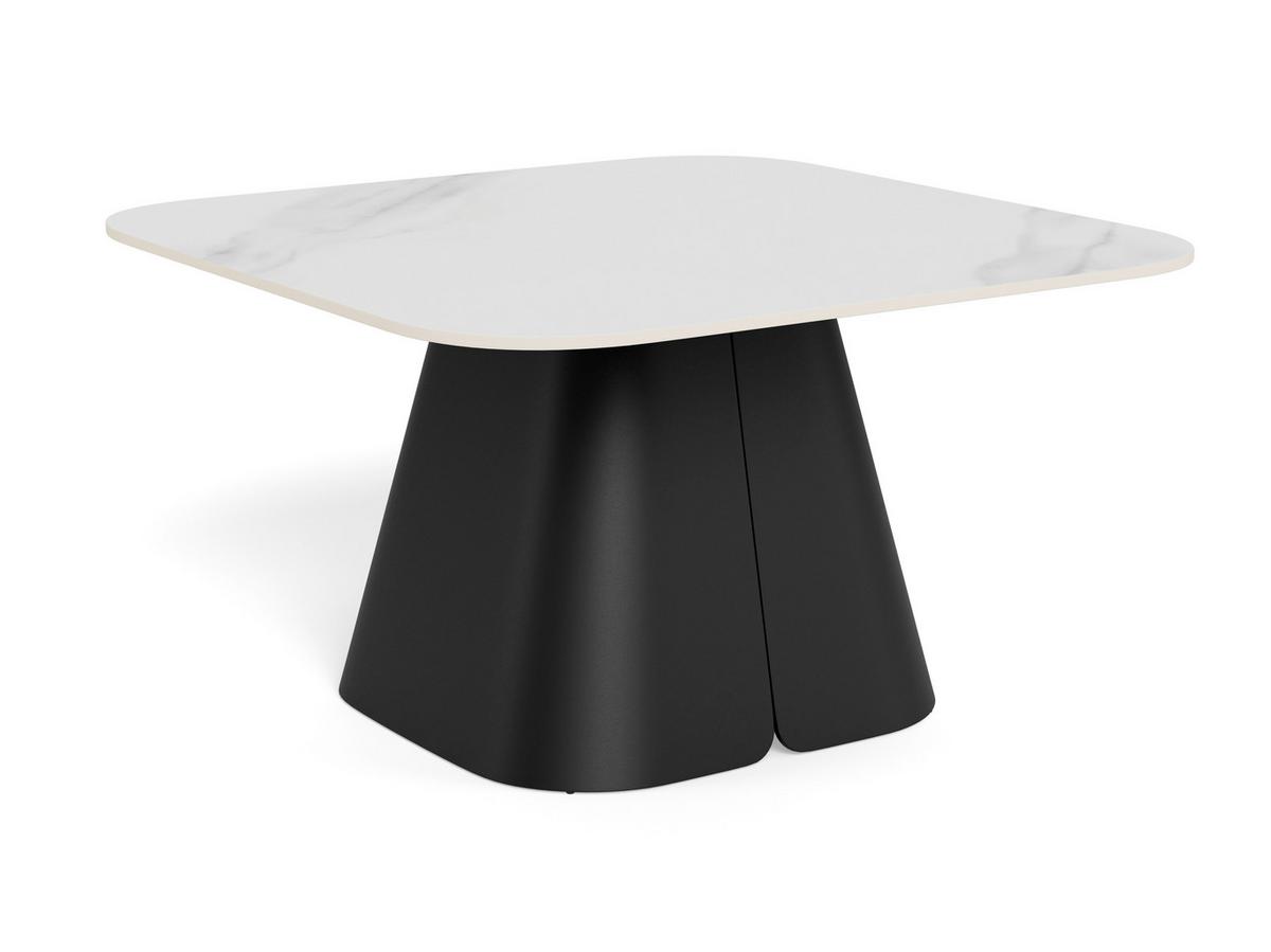 KONFERENČNÝ STOLÍK SALINAS - čierna/biela, Design, kov/keramika (80/80/45cm) - MID.YOU