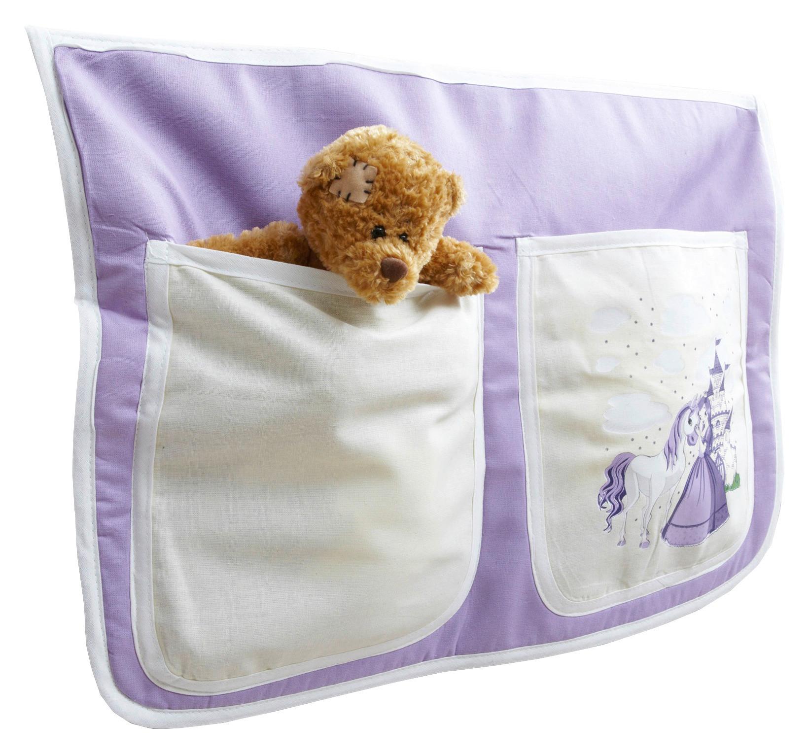 Kapsa na postel orgovánová - šeříková, Konvenční, textil (56/32/2cm) - MID.YOU