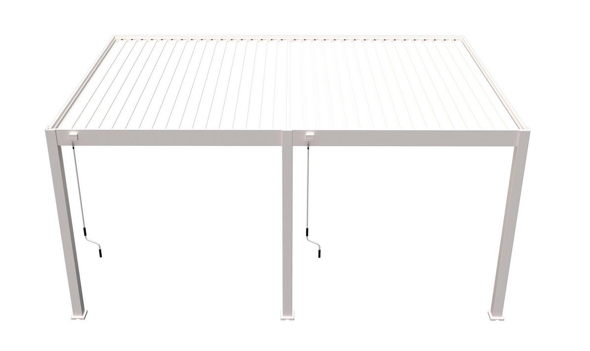 Pergola Deluxe 530x360 Cm Weiß Aluminium - Weiß, Basics, Metall (530/255/360cm) - WEIDE