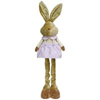 Veľkonočný zajac BUNNY - lila/hnedá, kov/textil (28/85-115/20cm) - Mömax