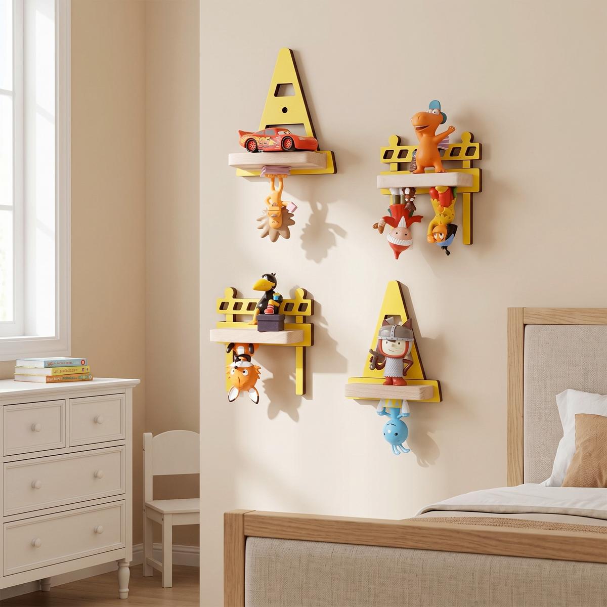 Kinderregal Boarti Gelb B: 13,5 cm - Gelb, MODERN, Holzwerkstoff (13,5/10,5/5cm) - Livetastic