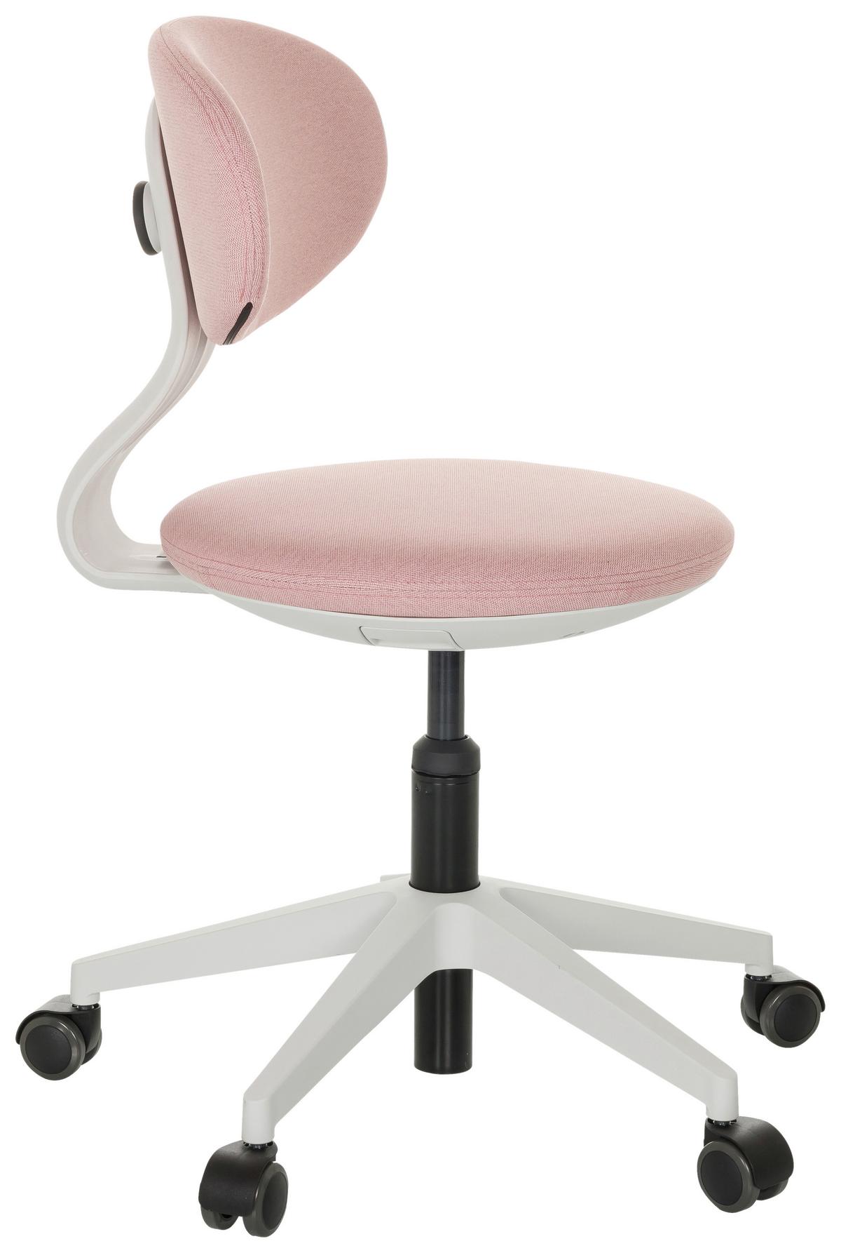 Jugenddrehstuhl Minimovo - Rosa/Weiß, Basics, Kunststoff/Textil (42/66-87/52cm) - MID.YOU