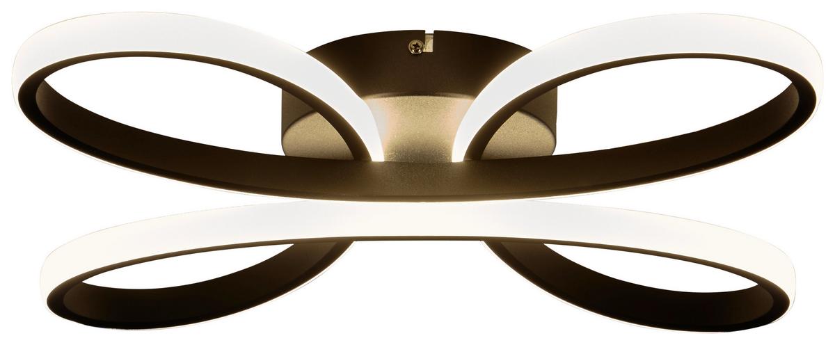 Led Mennyezeti Lámpa Basti - fekete, Modern, műanyag/fém (40/7,5cm) - Luca Bessoni