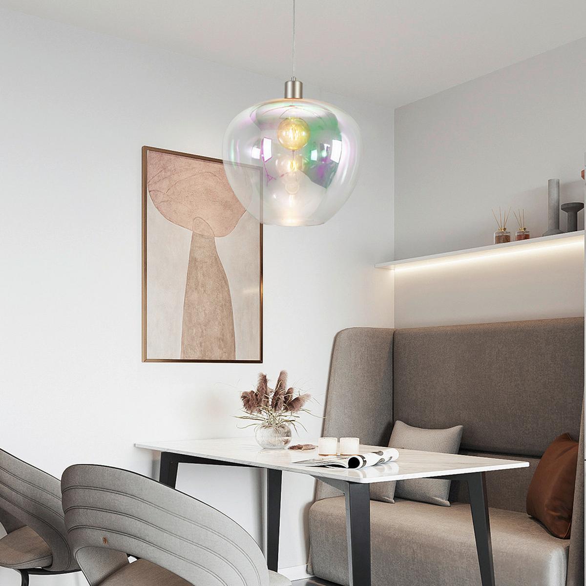 ZÁVĚSNÉ SVÍTIDLO RENI - průhledné/vícebarevná, Moderní, kov/plast (40/120cm)