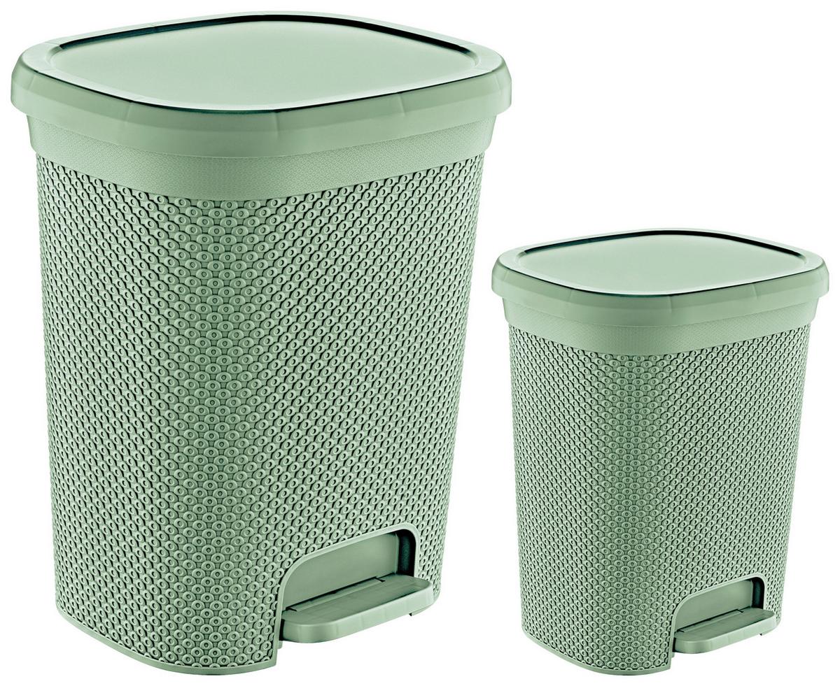 Szemetesvödör Luca Kb. 6,5l - fekete/sötétzöld, Konventionell, műanyag (19,5/25/30,5cm) - Luca Bessoni