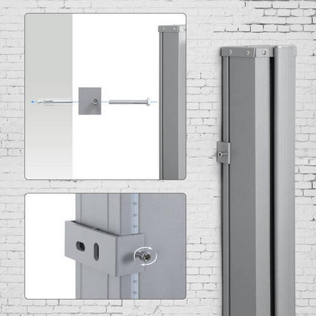 Seitenmarkise Grau Bxh: 350x160 Cm - Grau, Basics, Textil/Metall (350/160cm) - Modante