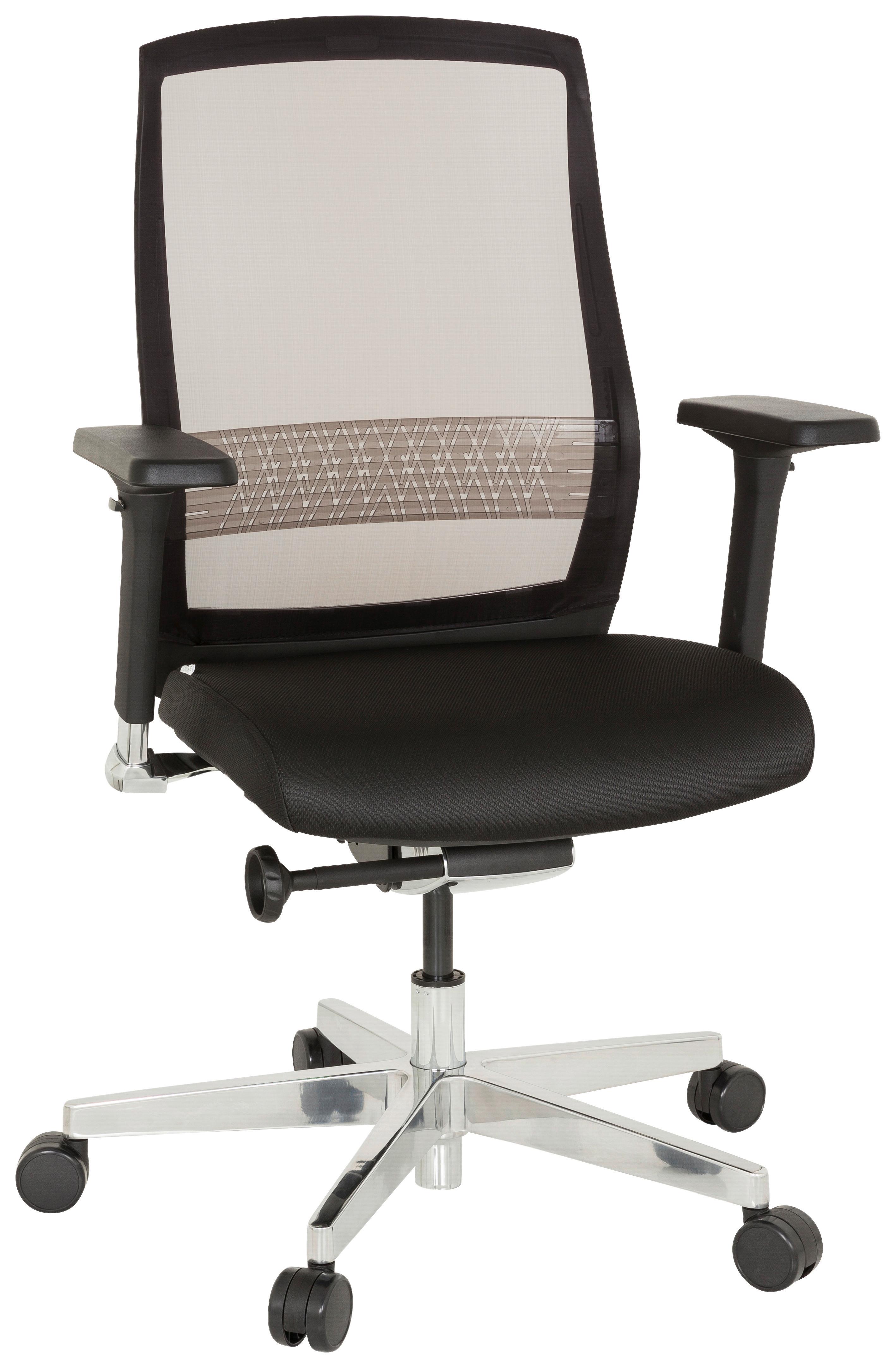 Drehstuhl Fountaine Schwarz - Alufarben/Schwarz, MODERN, Kunststoff/Textil (69/112/66cm) - MID.YOU