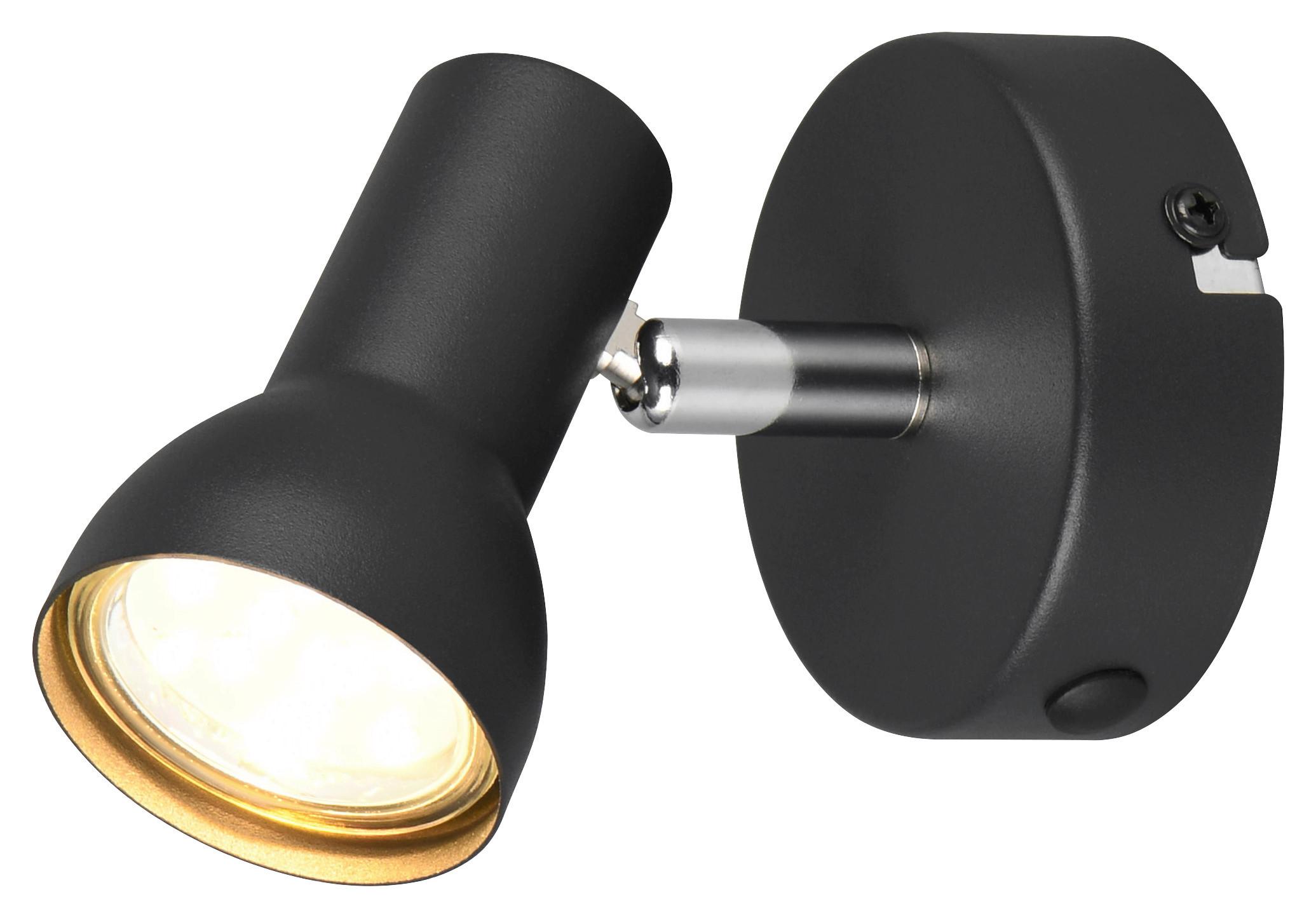 Strahler Marko - Schwarz, MODERN, Metall (13,5/8,6/9,5cm) - Luca Bessoni