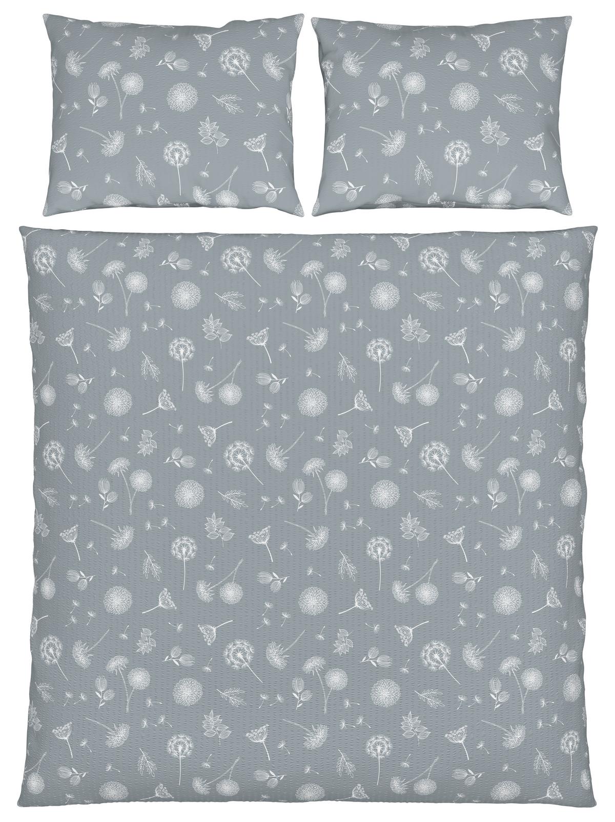 Povlečení Pusteblume, 2x70/90 200/220cm - šedá, Konvenční, textil (200/220cm) - Modern Living