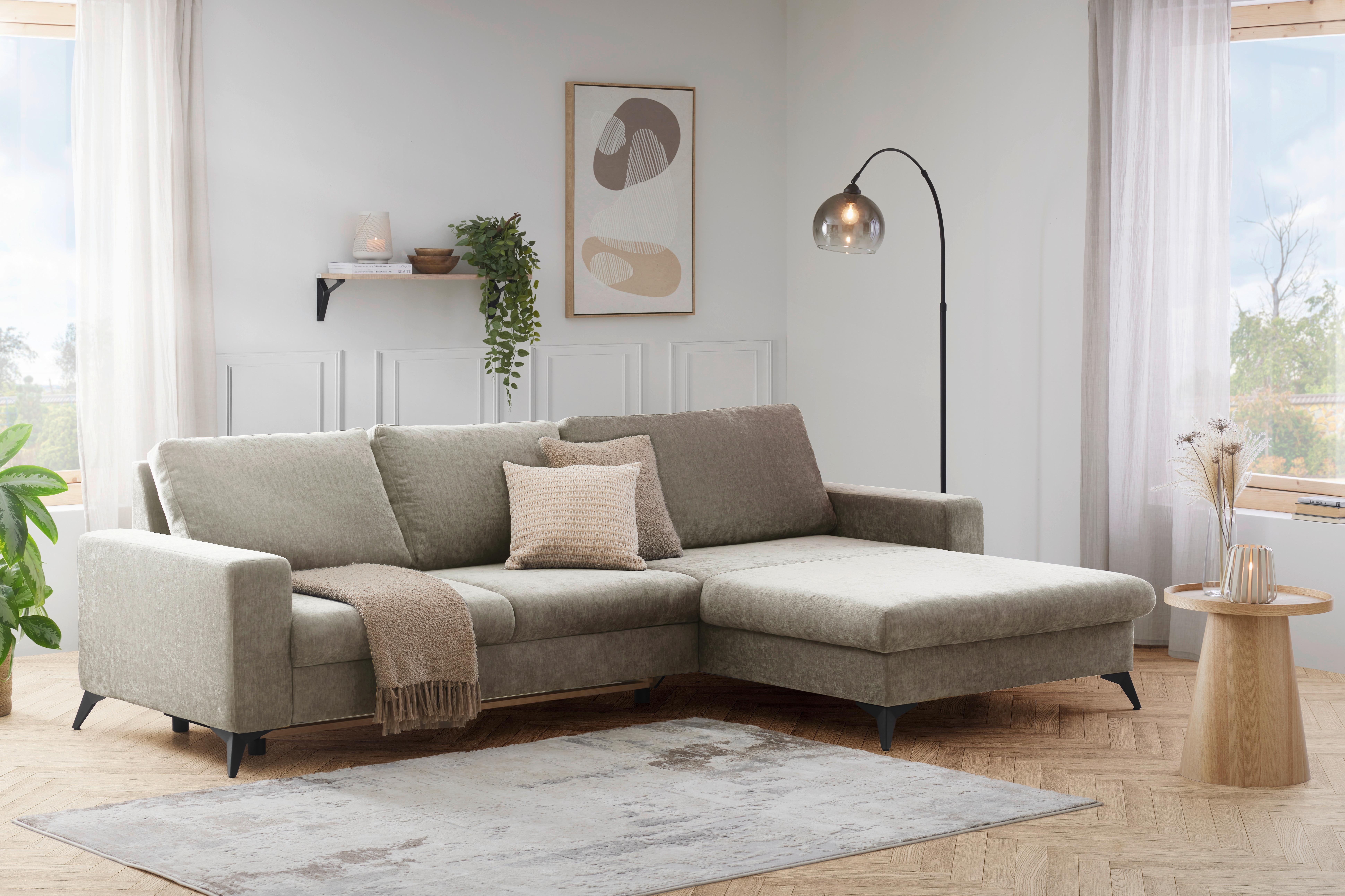 Sedacia súprava SUNNY, sivobéžová,lôžko a úl.priestor - sivobéžová, Modern, textil (290/87/178cm) - Mömax
