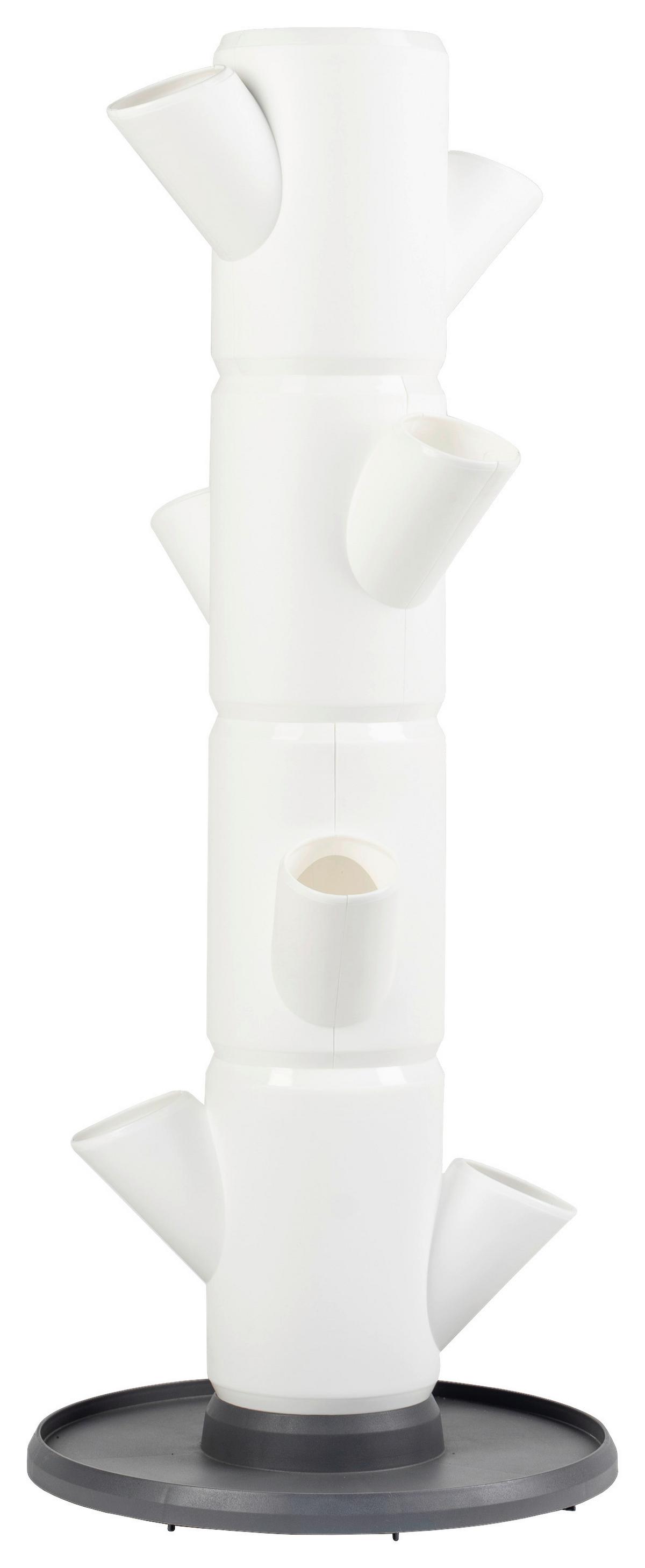 Erdbeertopf weiß - Weiß, Basics, Kunststoff (32/77cm) - Gusta Garden