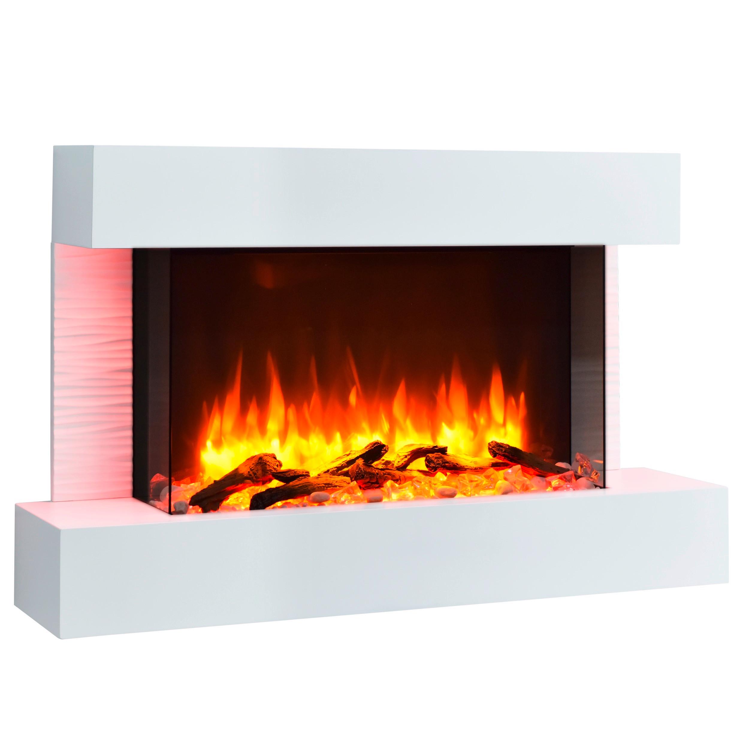 Elektrokamin Aidan - Weiß, Basics, Holzwerkstoff/Metall (100/63/24cm)