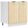 Spülenunterschrank Fasola Weiß/Honigeiche B: 80 cm - Honigeiche/Weiß, Trend, Holzwerkstoff/Kunststoff (80/82/46cm) - MID.YOU