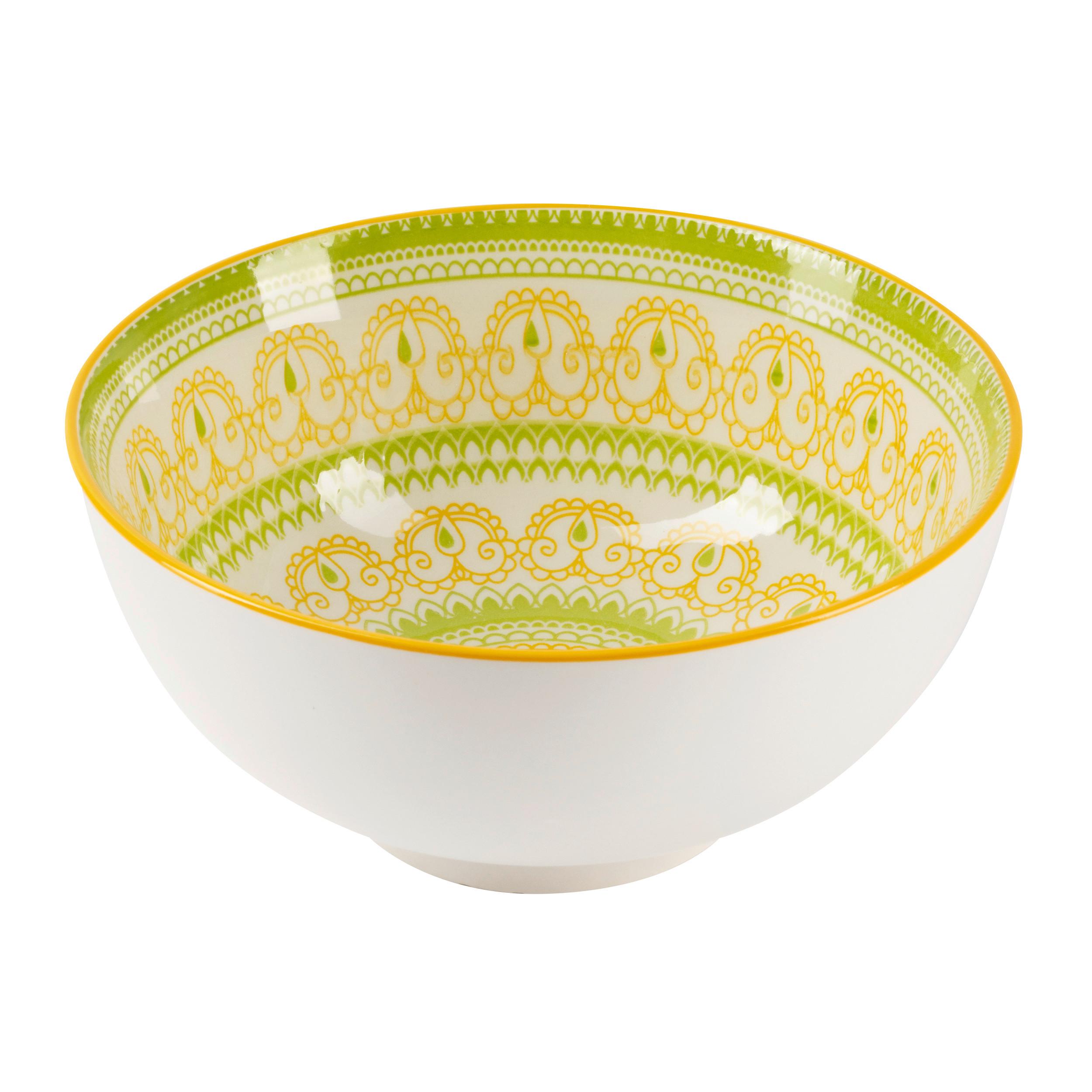 Miska na müsli Maja, 600ml - zelená/žlutá, Lifestyle, keramika (15,2/7,5cm) - Mömax