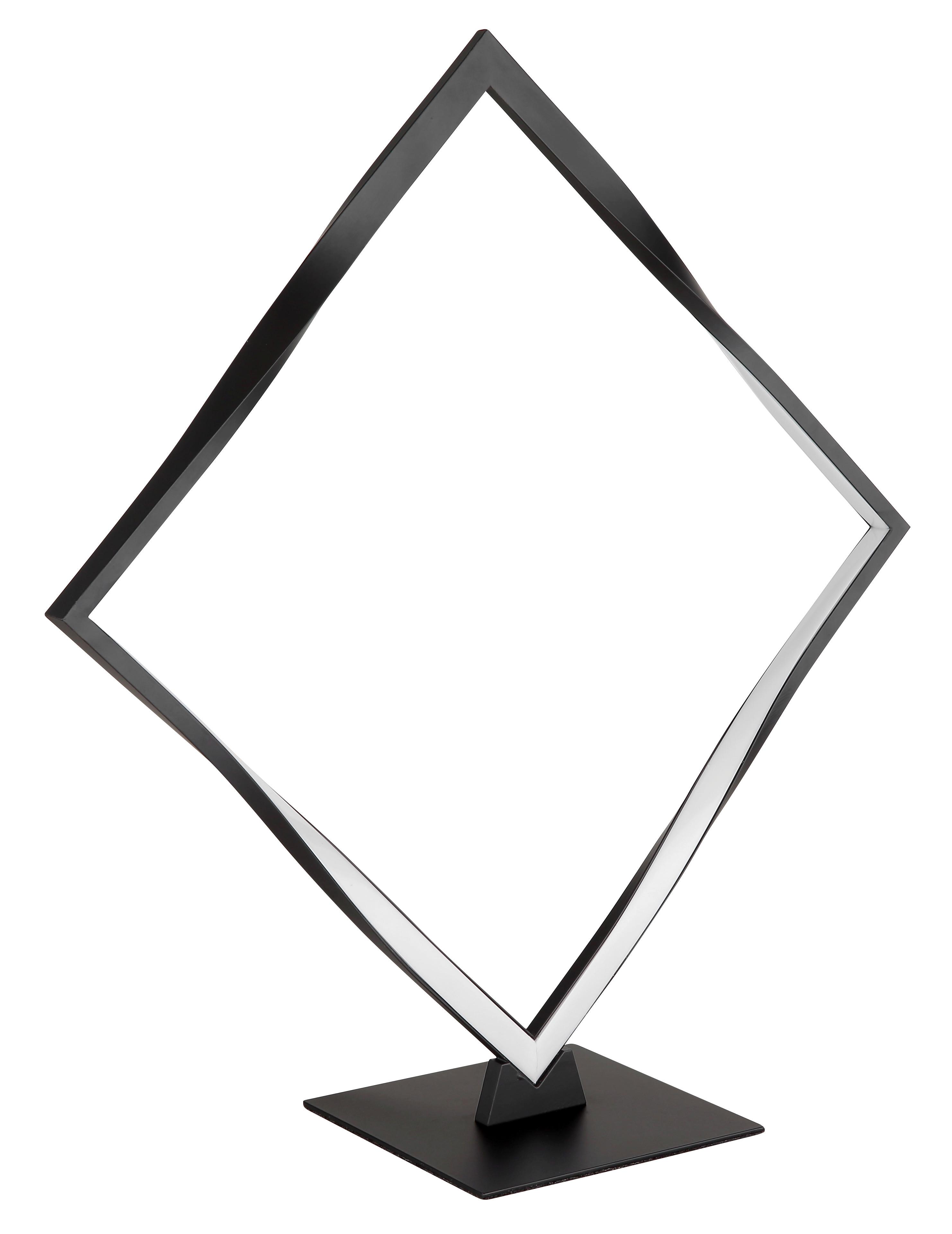 Led-tischleuchte 67213t - Opal/Schwarz, Design, Kunststoff/Metall (42/14/44,5cm) - Globo