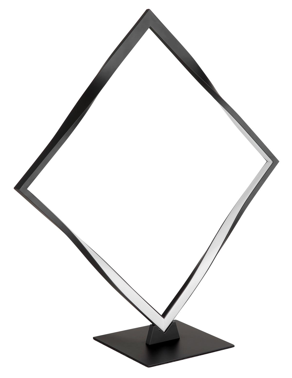 Led-tischleuchte 67213t - Opal/Schwarz, Design, Kunststoff/Metall (42/14/44,5cm) - Globo
