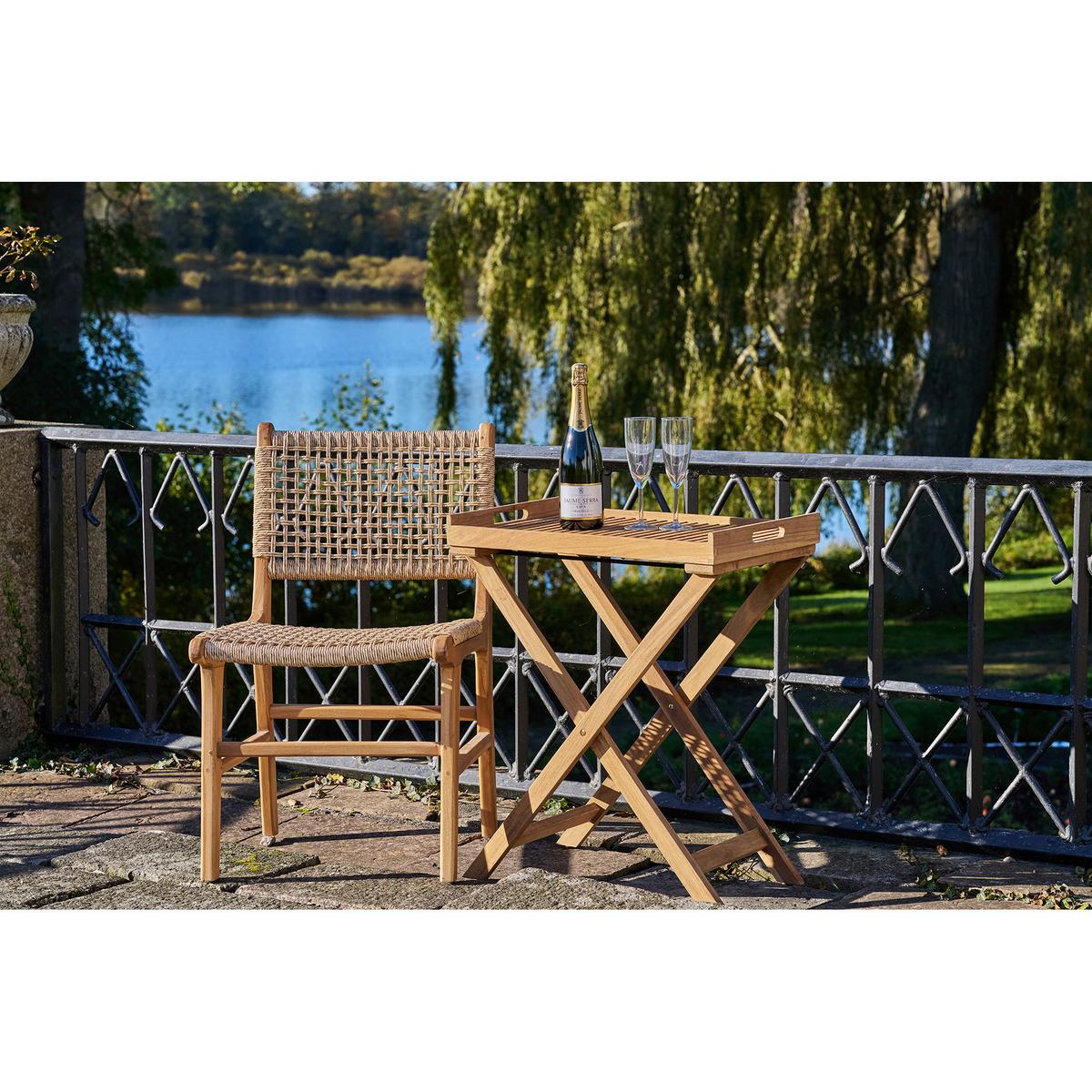 KLAPPTISCH Ronda Braun B: 60 cm - Braun, MODERN, Holz (40/60/70cm) - Gardenson