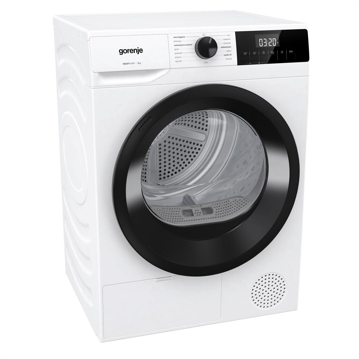 Wärmepumpentrockner D2HNE7D/AT Füllmenge ca. 7 kg, EEKL: D - Weiß, Basics, Kunststoff/Metall (59,5/84,5/51cm) - Gorenje