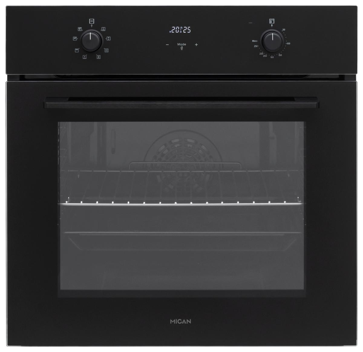 Einbaubackofen Boahsd65 - Schwarz, Basics, Glas/Metall (59,5/59,5/57cm) - Mican