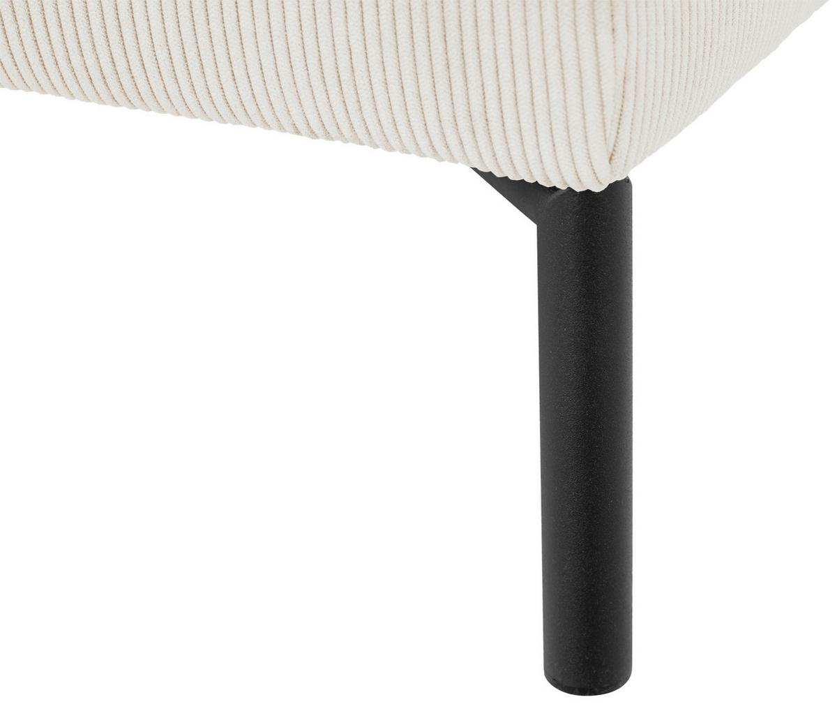 Ecksofa Erno Beige S: 262 Cm - Beige/Schwarz, Design, Textil (262/183cm) - MID.YOU