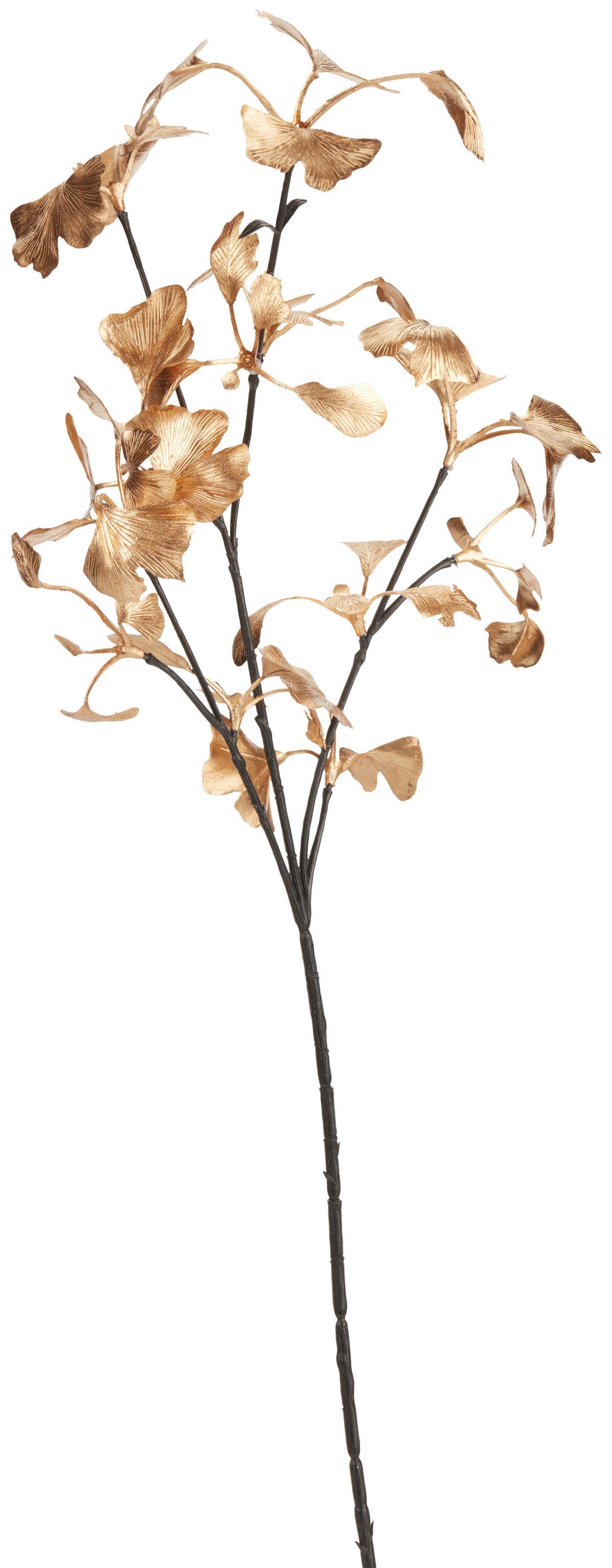 Weihnachtsdeko Zweig Kunststoff H: ca. 66 cm - Goldfarben/Braun, MODERN, Kunststoff (66cm)