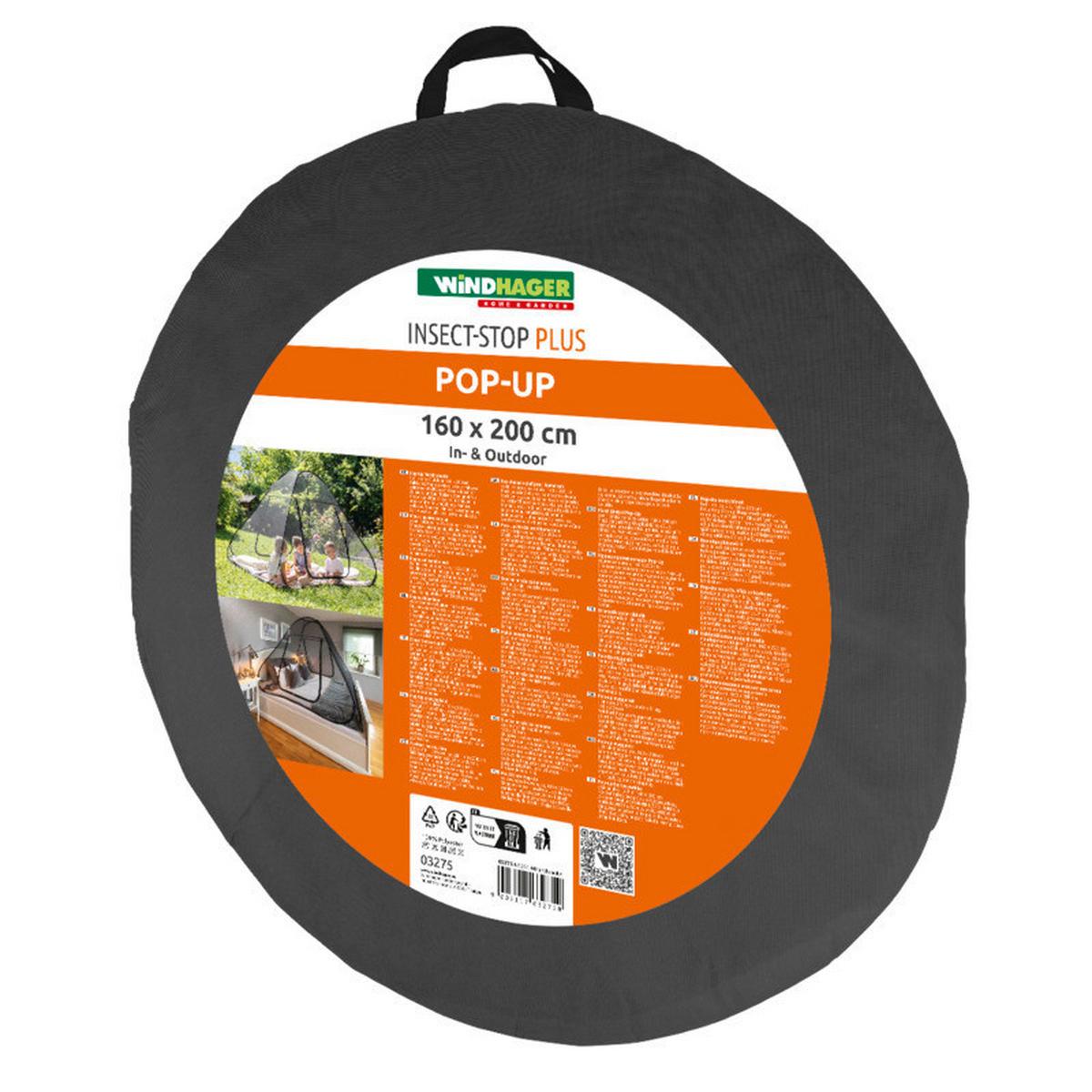 Mückenabwehr Is Pop-Up Mosquitonetz - Anthrazit, Basics (160/200cm) - Windhager