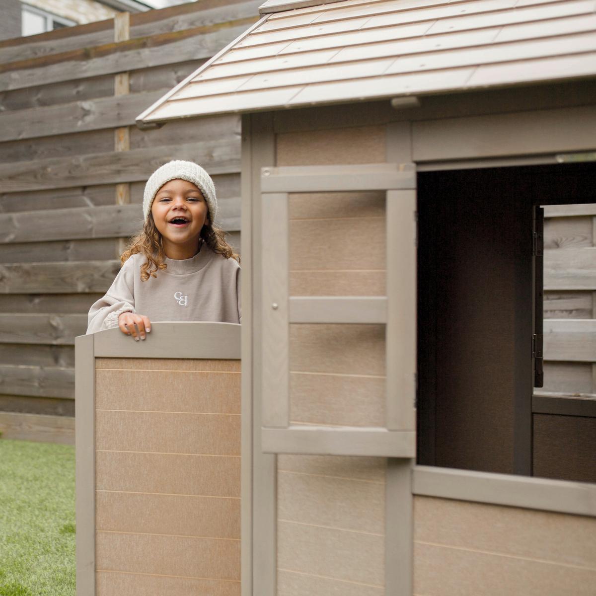 Spielhaus A701.001.00 - Braun, KONVENTIONELL, Holz (111/133/135cm) - Ambia Garden