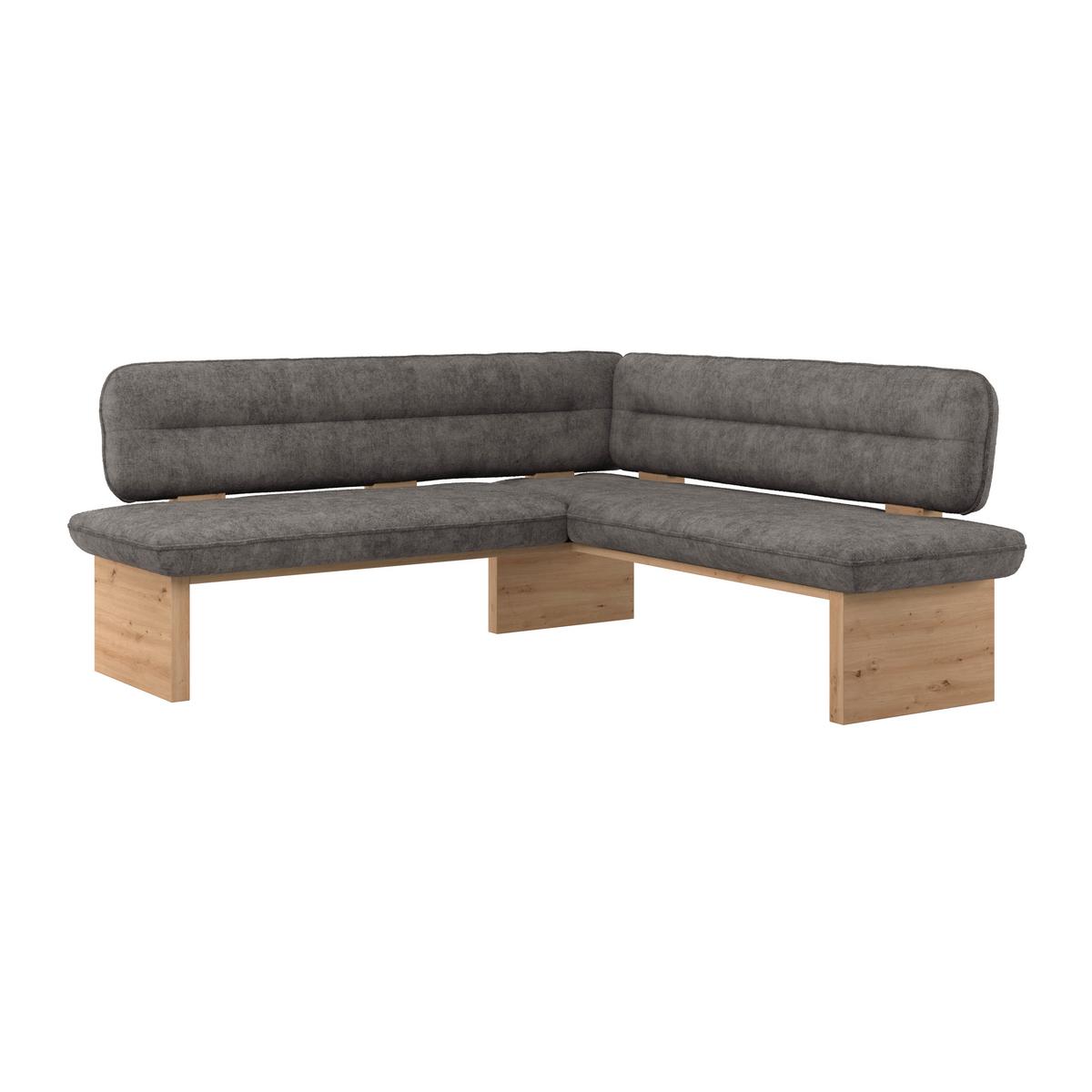 Eckbank Beluna Ii Webstoff Grau, B: 212cm - Eichefarben/Grau, KONVENTIONELL, Holz/Textil (212/170cm) - James Wood