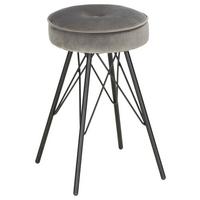 TABURET ACCRE - šedá/černá, Lifestyle, kov/textil (30/53/30cm) - Mömax