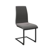 Schwingstuhl Tristan Grau/Schwarz gepolstert - Schwarz/Grau, MODERN, Holz/Textil (41/102/58cm) - James Wood