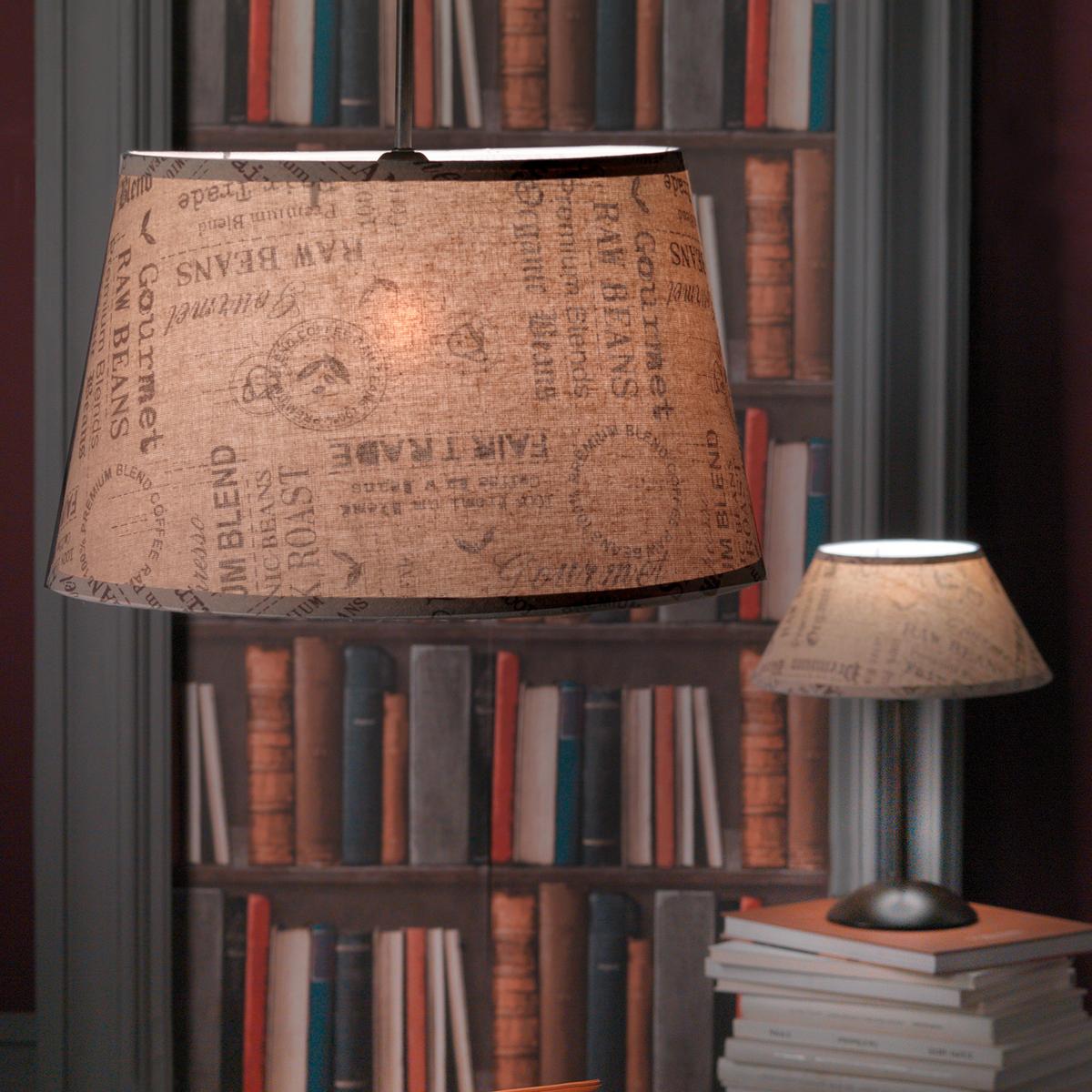 Tischleuchte Schwarz Cognac L: 30 cm 22w - Cognac/Schwarz, Basics, Kunststoff/Textil (30/30/40cm)