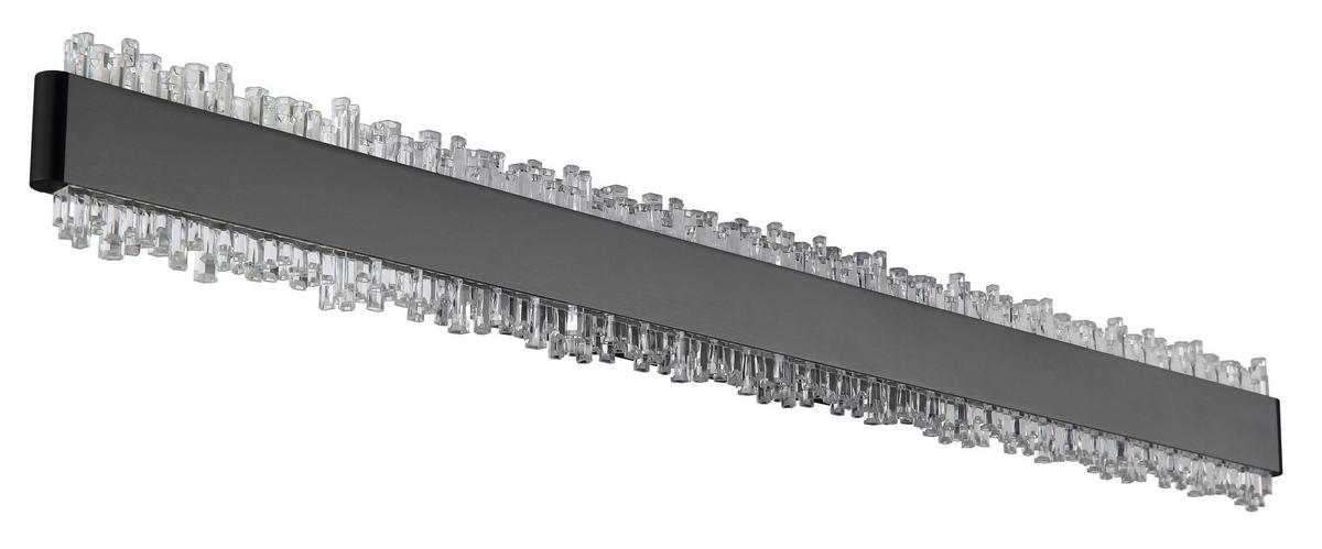 LED-Wandleuchte 4000k, 18w - Klar/Schwarz, Design, Kunststoff/Metall (70,5/8/4cm) - Globo