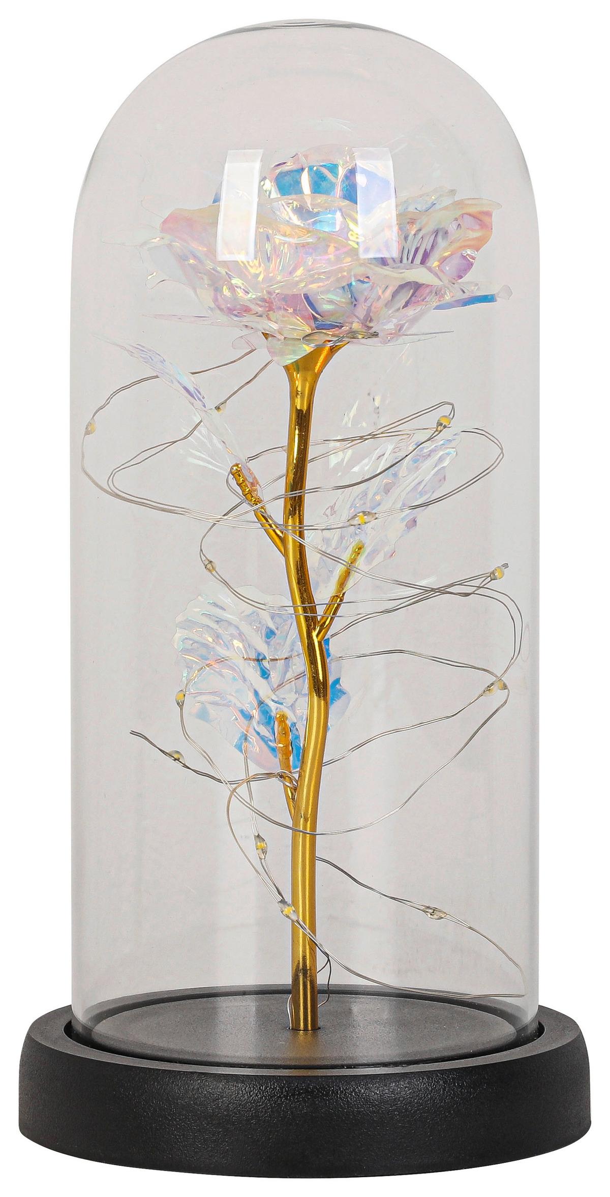 DEKORAČNÍ LED SVÍTIDLO FLOWI - černá/průhledné, Moderní, plast (11cm) - Mömax