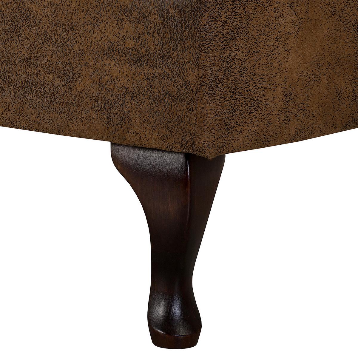 Récamiere Pako Braun B: 185cm - Braun, Design, Textil (185/93/75cm) - Livetastic