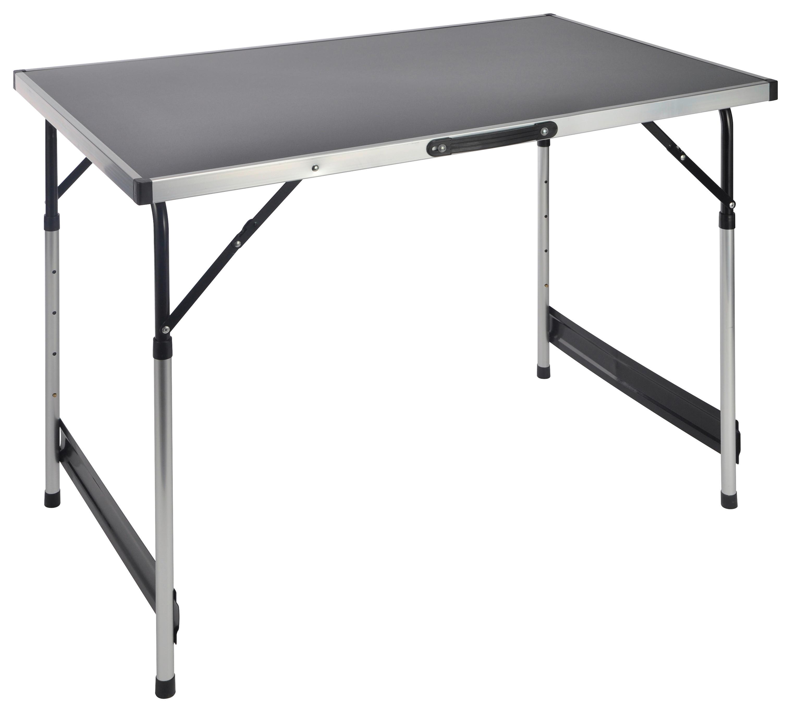 Multifunktionstisch Aluminium Höhenverstellbar L 100 Cm - Silberfarben, MODERN, Holzwerkstoff/Metall (100/60/75cm)