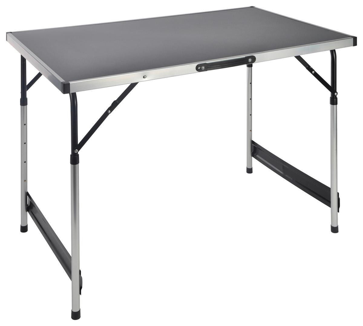 Multifunktionstisch Aluminium Höhenverstellbar L 100 Cm - Silberfarben, MODERN, Holzwerkstoff/Metall (100/60/75cm)