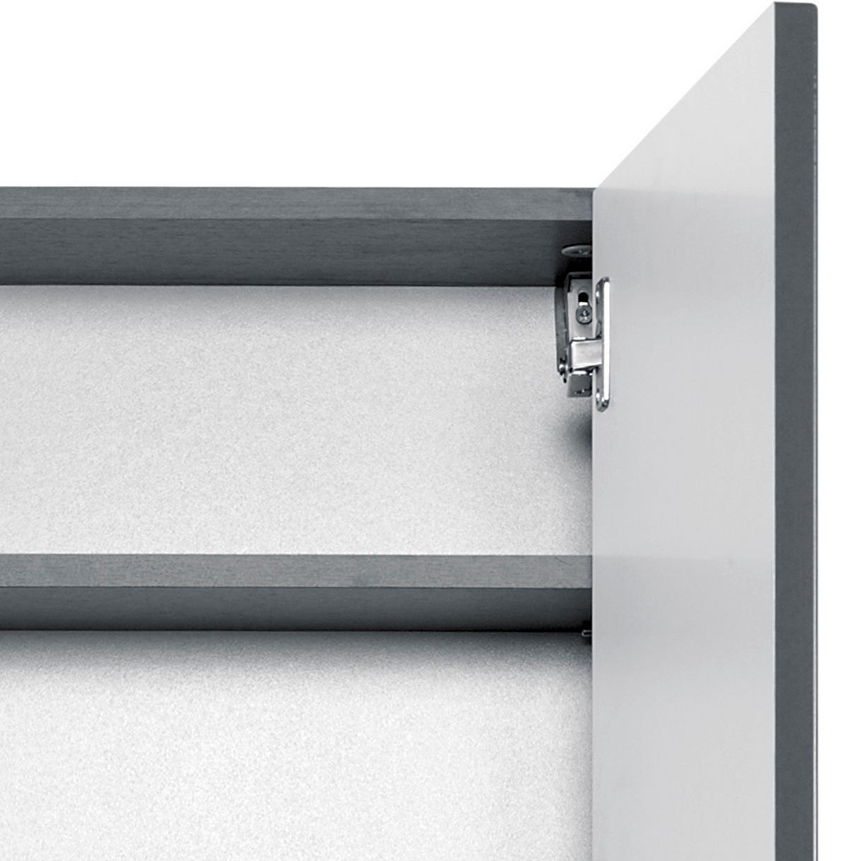 Hängeschrank Cardiff B: 40 Cm Graphit Dekor Mit Türdämpfer - Graphitfarben/Grau, Design, Holzwerkstoff (40/64/20cm) - Held