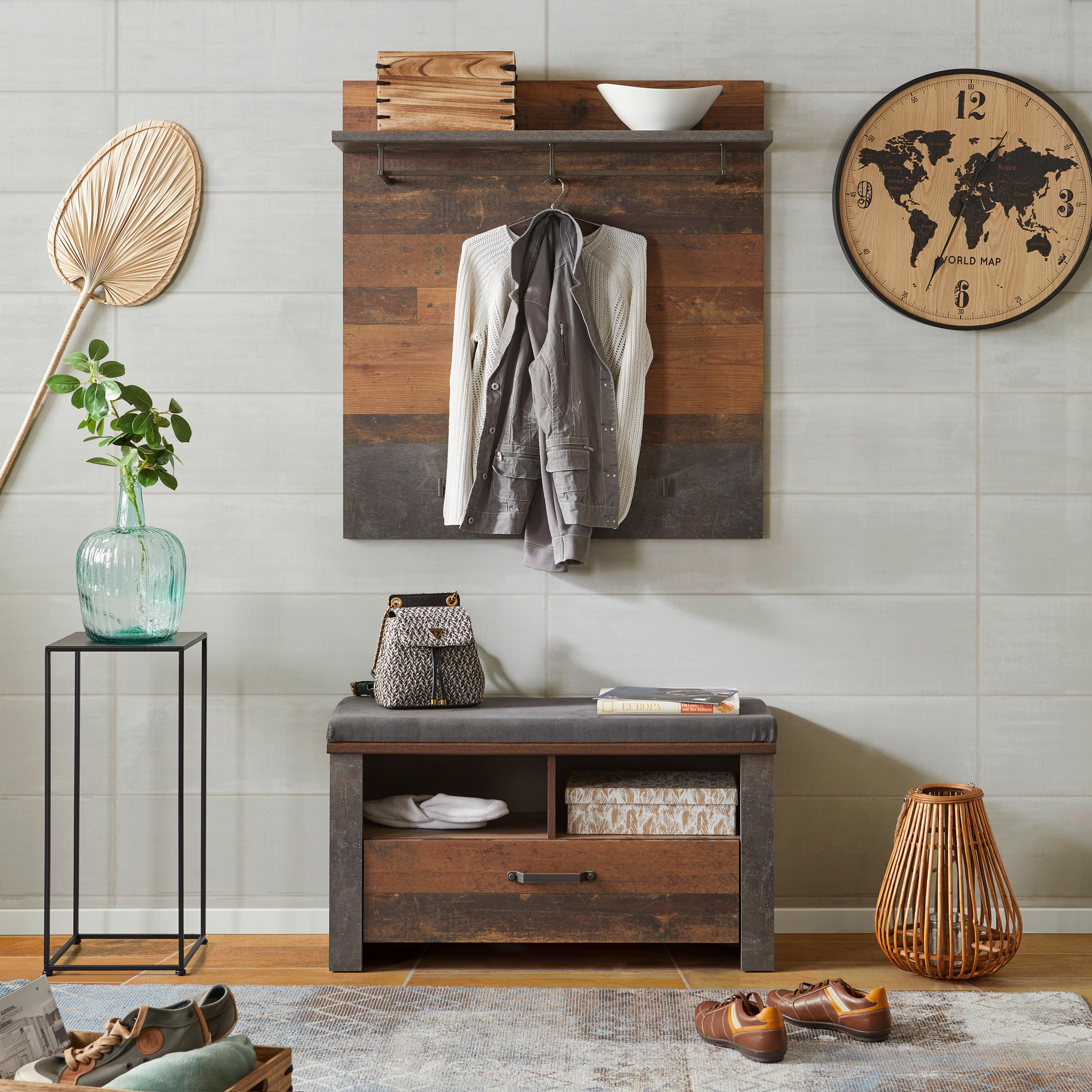 Poduška na sedenie ONTARIO - sivá, Modern, textil/plast (96/5/37cm)