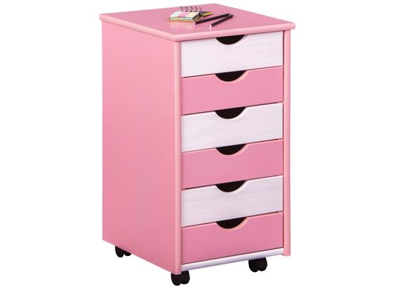 Rollcontainer Pierre B: 35 cm Kiefer Massiv - Rosa/Weiß, Basics, Holz/Kunststoff (35/65/40cm) Rollcontainer Pierre B: 35 cm Kiefer Massiv - Rosa/Weiß, Basics, Holz/Kunststoff (35/65/40cm)