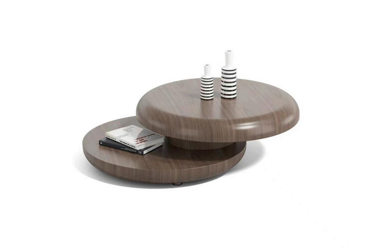 Couchtisch Walnussfarben D: 90 Cm - Walnussfarben, MODERN, Holzwerkstoff (90/90/35cm) - Livetastic