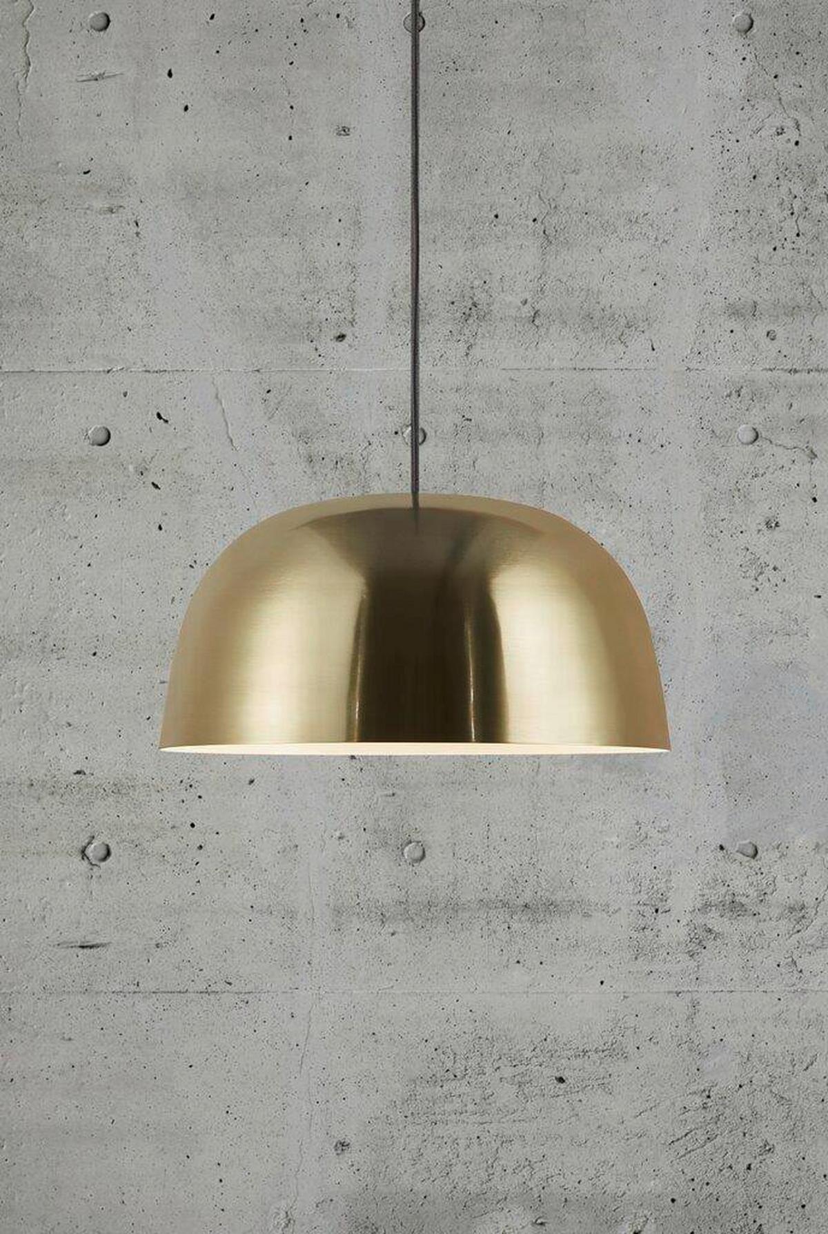 Hängeleuchte Japandi Messingfarben D: 36 cm - Messingfarben, Design, Metall (36/36cm) - Nordlux