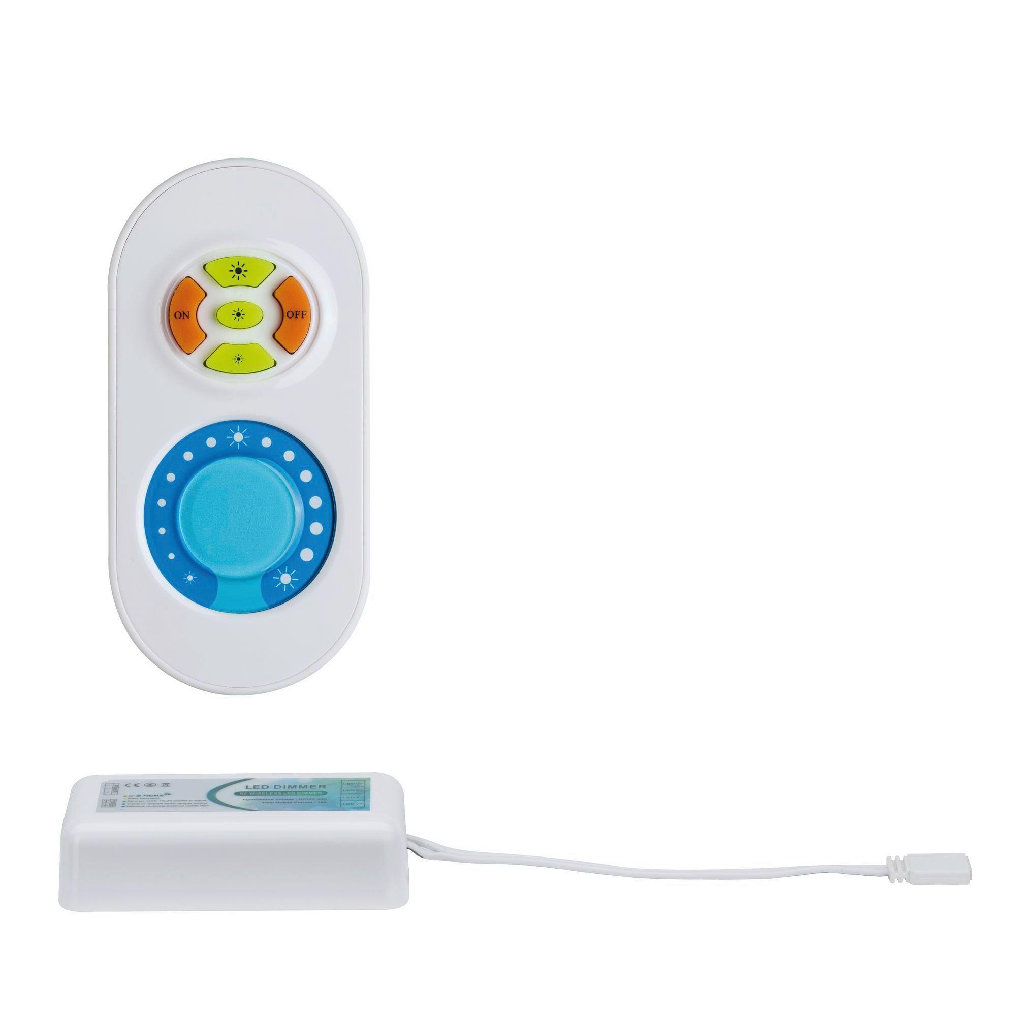 LED-Stripe Controller/ Fernbedienung Weiß - Weiß, Basics, Kunststoff (8,5/2,25cm) - Paulmann